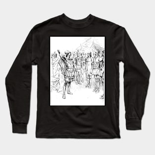 Alexander the Great With Warriors Ancient Greece History Long Sleeve T-Shirt